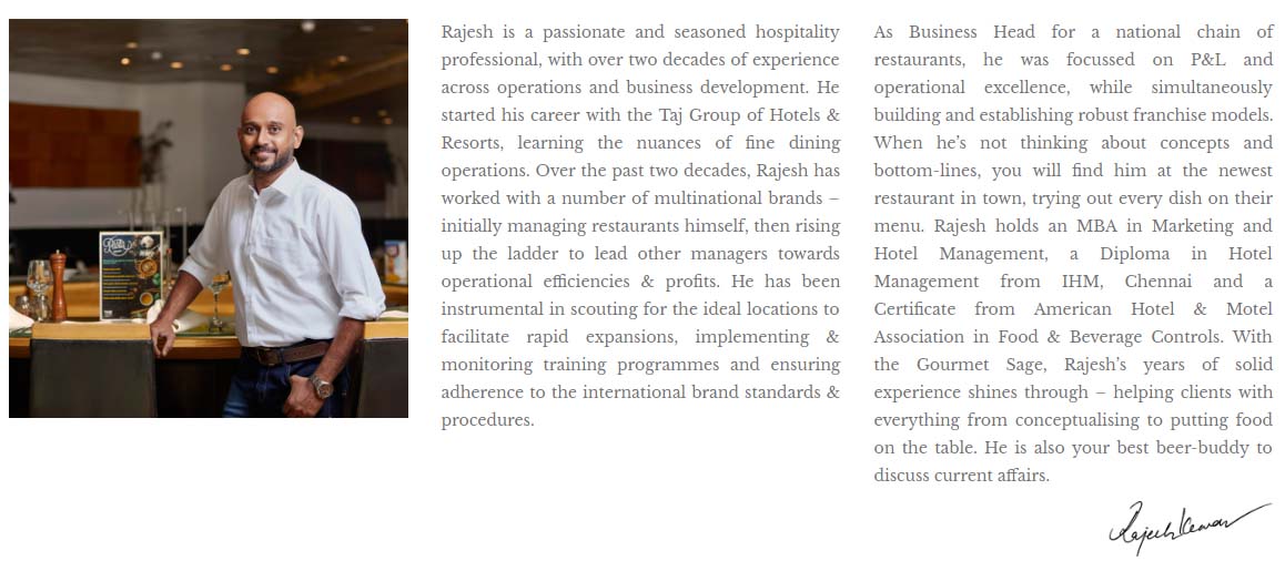 Gourmet Sage - Bakery Consultant Chennai!